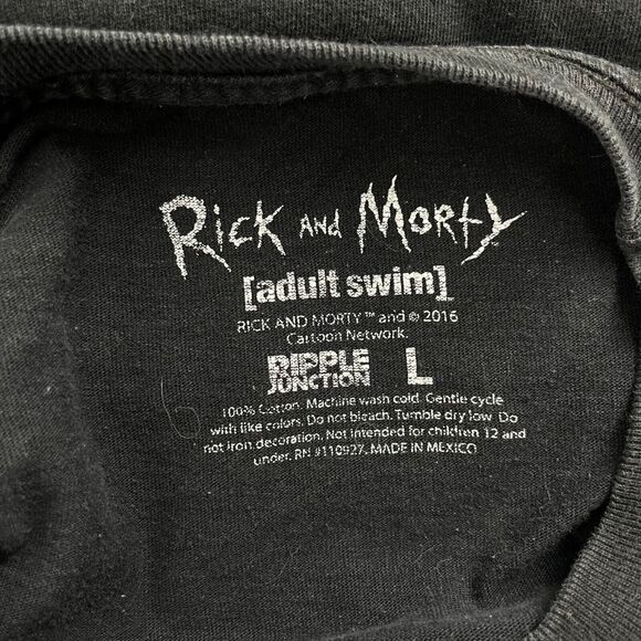 Rick & Morty Large T-Shirt Mens Wubbalubba Dub Short Sleeve Adult Swim Neon Mens - Picture 5 of 5